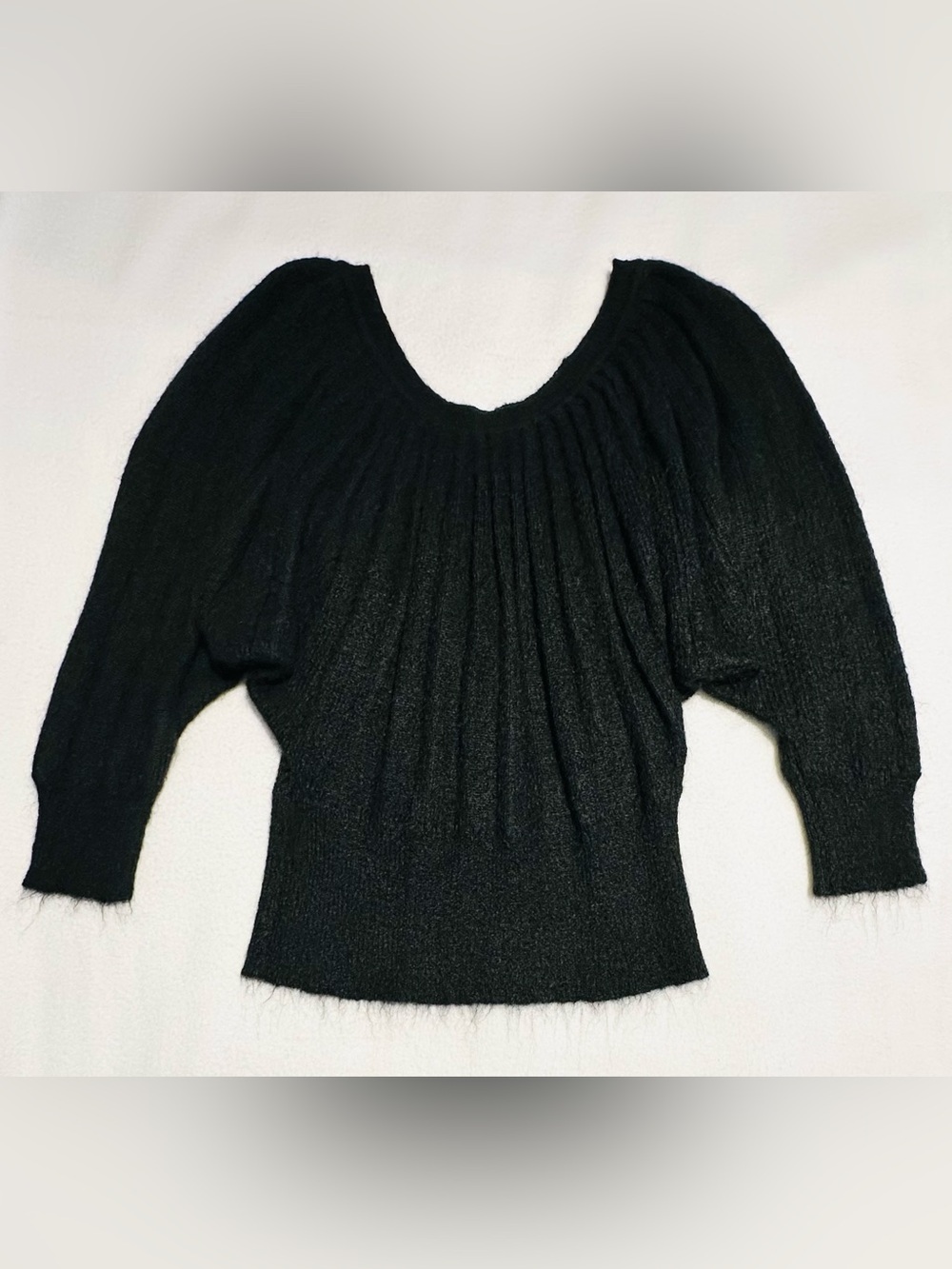 Vintage Moda International Kid Mohair Blend Dolman Sleeve Sweater - Size Small